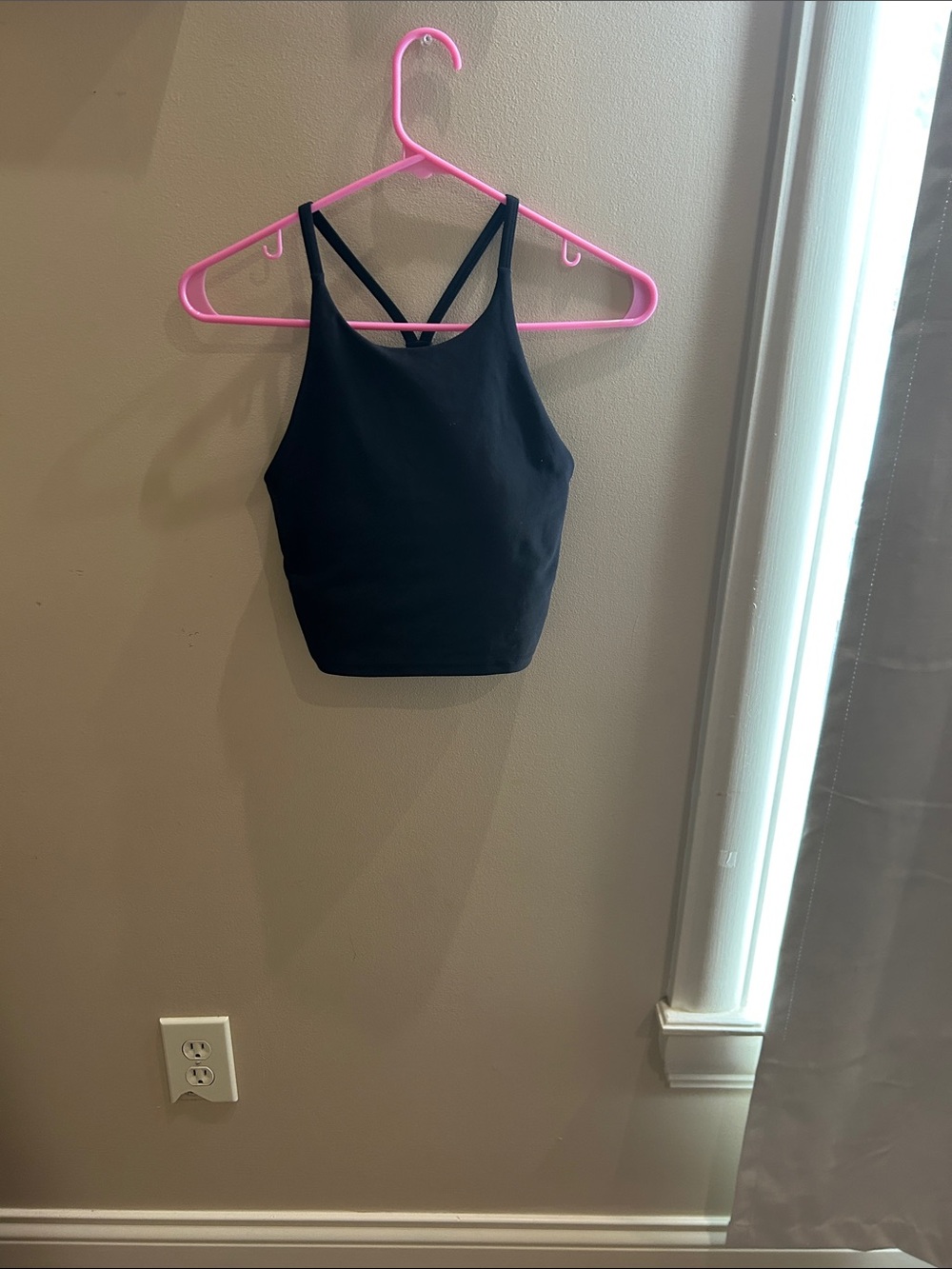 Old Navy Black Cropped Tank with Strappy Back